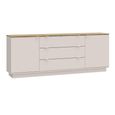 Ganymede Sideboard - 2 Door - 3 Drawer - Extra Large - Light Oak and Sand