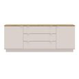 Ganymede Sideboard - 2 Door - 3 Drawer - Extra Large - Light Oak and Sand