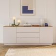 Ganymede Sideboard - 2 Door - 3 Drawer - Extra Large - Light Oak and Sand