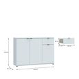 Ganymede Sideboard - 3 Door - 1 Drawer - Small - Light Grey