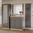 Pontypool Sideboard - 2 Door - 1 Drawer - Small - Dark Grey and Light Oak