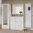 Pontypool Sideboard - 2 Door - 1 Drawer - Small - White and Riva Oak