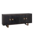 Hunter Black Oak 200cm Extra Large Sideboard with Gold Trim