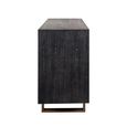 Hunter Black Oak 200cm Extra Large Sideboard with Gold Trim