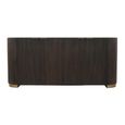 Mayfield White Marble Top Extra Large Sideboard - Dark Wood Fluted Base