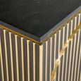 Les Arcs Brushed Gold Ribbed 3 Door Large Sideboard - 160cm
