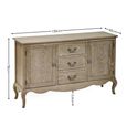 Camille Sideboard - 2 Door - 130cm - French Style - Natural - Limed Oak