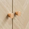 Herringford Oak Sideboard - 2 Door - 80cm - Chevron - Compact