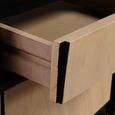 Boho Sideboard - 2 Door - 2 Drawer - 85cm - Compact - Geometric Design - Natural and Black - Mango Wood