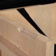 Boho Sideboard - 4 Door - 150cm - Medium - Geometric Design - Natural and Black - Mango Wood