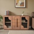 Indus Sideboard - 2 Door - 4 Drawer - 150cm - Medium - Pale Taupe - Mango Wood