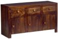 Ajmer Dark Mango Wood 135cm Medium 3 Door Sideboard