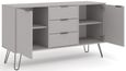 Augusta Grey Medium Sideboard with Hairpin Legs - 2 Doors