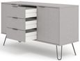 Augusta Grey Medium Sideboard with Hairpin Legs - 2 Doors