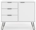 Augusta White 90cm Small Sideboard with Hairpin Legs