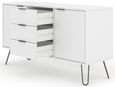 Augusta White Medium Sideboard with Hairpin Legs - 2 Doors