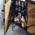 Alvin Chevron Wood Effect Large Sideboard - 160cm - 2 Door