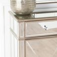 Antoinette Mirrored Champagne Trim 2 Door Small Sideboard - 90cm