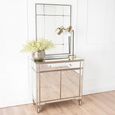 Antoinette Mirrored Champagne Trim 2 Door Small Sideboard - 90cm