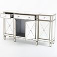 Antoinette Mirrored Champagne Trim 4 Door Large Sideboard - 160cm