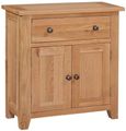 Appleby Oak Compact Sideboard, 80cm with 2 Doors and 1 Drawer