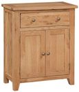 Appleby Petite Oak Compact Sideboard, 70cm with 2 Doors and 1 Drawer