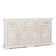 Arcova Sideboard - White Carved Mango Wood - 4 Door - Extra Large - 180cm