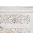 Arcova Sideboard - White Carved Mango Wood - 4 Door - Extra Large - 180cm