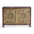 Argonas Sideboard - Carved Mango Wood - Medium - 2 Door - 110cm