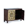 Argonas Sideboard - Carved Mango Wood - Medium - 2 Door - 110cm