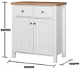 Arthur White 80cm Small 2 Door Compact Sideboard