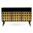 Arti Sideboard - 3 Door - 130cm - Black - Mango Wood - Medium
