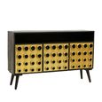 Arti Sideboard - 3 Door - 130cm - Black - Mango Wood - Medium