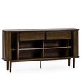 Arya Ribbed Dark Oak Large Sideboard - 160cm - 2 Door