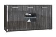 Augusta Grey Oak Effect 3 Door Medium Sideboard