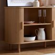 Axel Large Curved Sideboard - 160cm - 2 Door - Oak Fluted