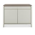 Bergen Grey Washed Oak & Soft Grey Narrow Sideboard - 2 Drawer