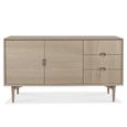Dansk Scandi Oak Large Sideboard - 2 Door - 3 Drawer