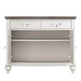 Montreux Narrow Sideboard - 2 Drawer - Grey Washed Oak & Soft Grey