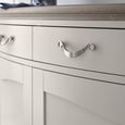 Montreux Narrow Sideboard - 2 Drawer - Grey Washed Oak & Soft Grey