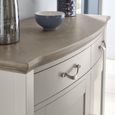 Montreux Narrow Sideboard - 2 Drawer - Grey Washed Oak & Soft Grey