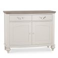 Montreux Narrow Sideboard - 2 Drawer - Grey Washed Oak & Soft Grey