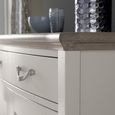 Montreux Wide Sideboard - 3 Drawer - Grey Washed Oak & Soft Grey