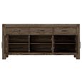 Turin Dark Oak Wide Sideboard - 3 Door