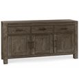 Turin Dark Oak Wide Sideboard - 3 Door