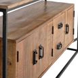 Bergamo Sideboard - Industrial Style - Mango Wood - 3 Door - Extra Large - 180cm