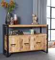 Bhuj Industrial Style Wooden 3 Door Sideboard