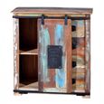 Bletas Sideboard - Recycled Wood - 1 Sliding Door - Small - 80cm