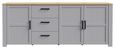 Bohol Grey 3 Door Extra Large Sideboard