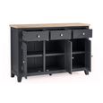 Bordeaux Sideboard - 3 Door - Medium - Grey